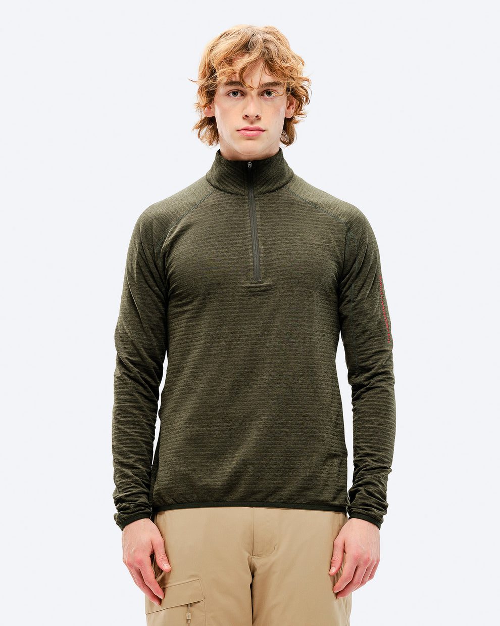 The Mountain Studio Mens Light Tech Fleece Half Zip