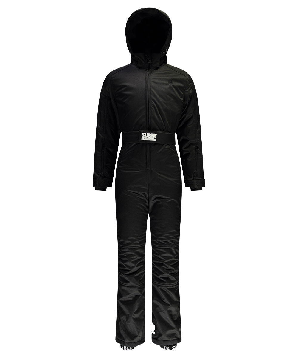 Superrebel Kids Suit Ski Suit Plain 099 Black 128 8720859138502