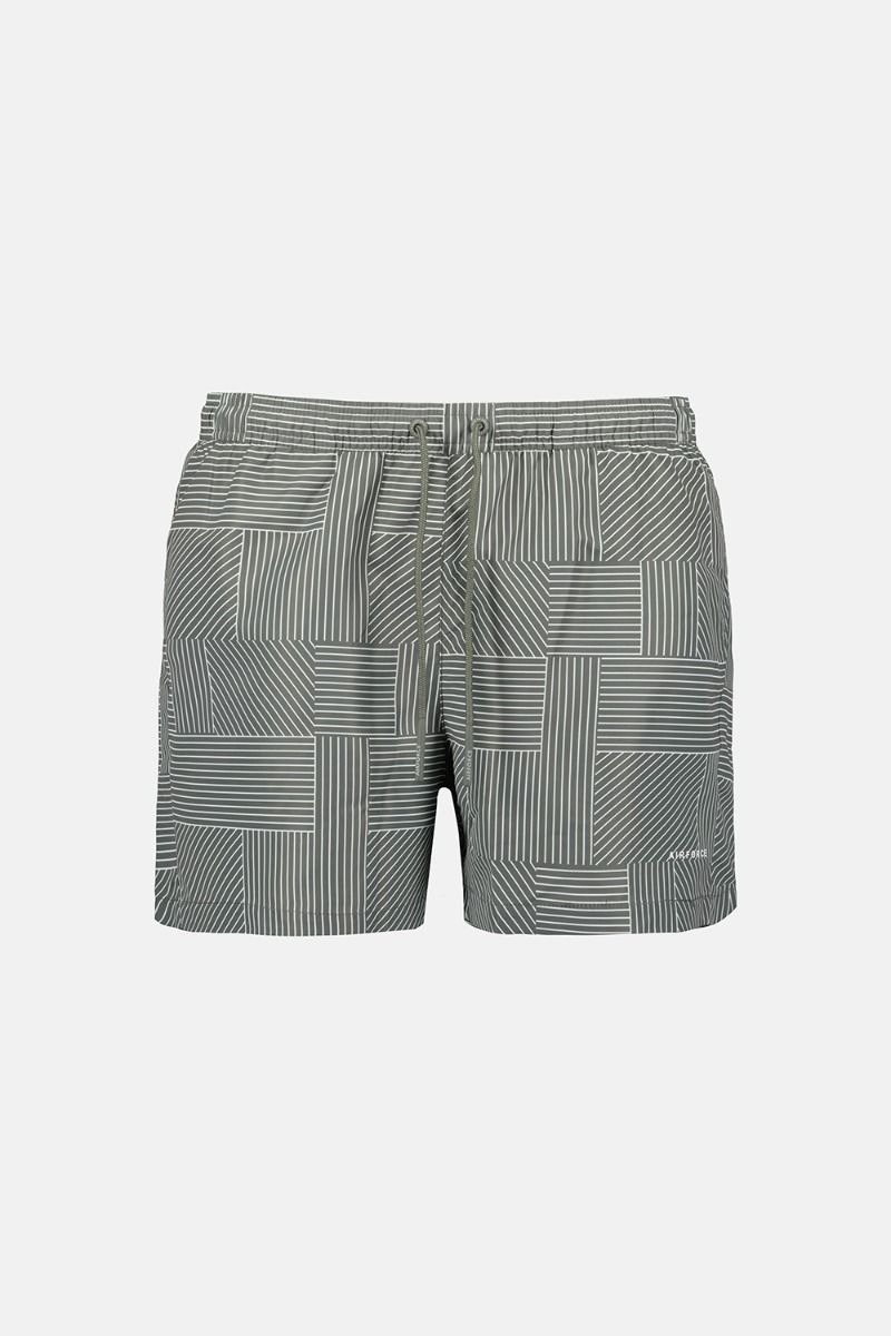 Airforce Mens Swim Short Print Stripe