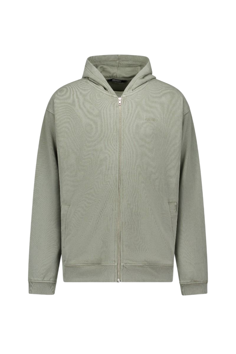 Airforce Mens Dyed Zip Vest Airforce Mens Dyed Zip Vest